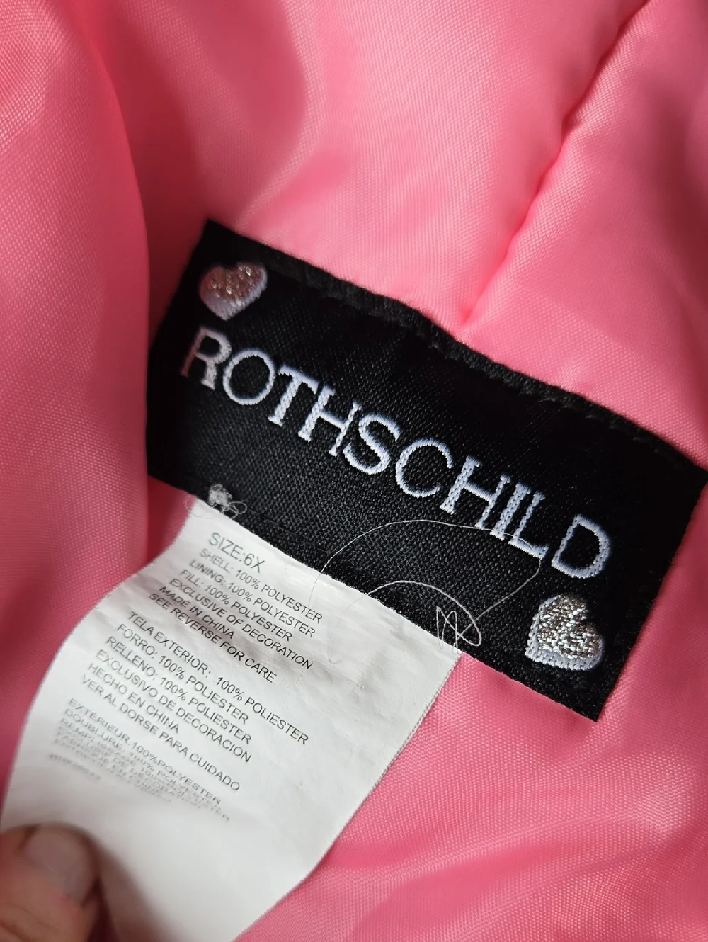 Rothschild 6X Girls' Winter Pink Snowbibs with Pastel Tie-Dye Jacket